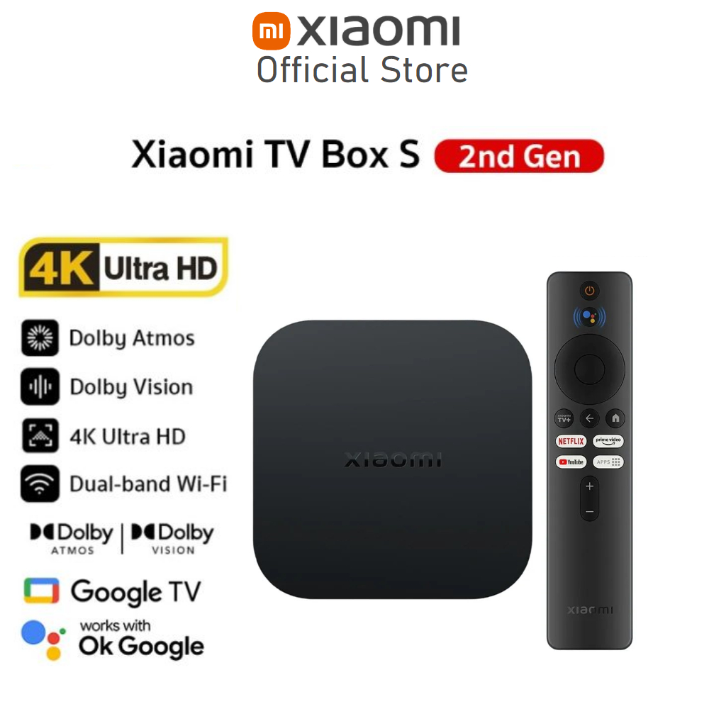 Tivi Box Xiaomi Mibox S Gen 2 Độ phân giải 4K (4096 × 2160) 2GB+8GB, Hệ điều hành Google TV, DOLBY+DTS