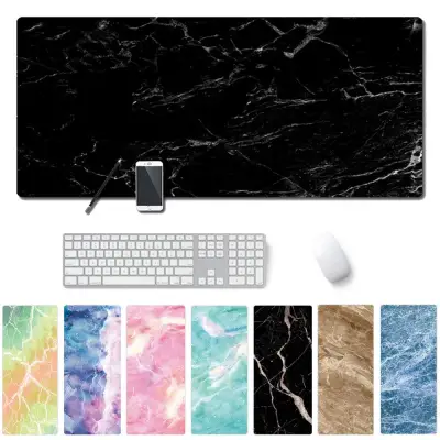 【Ready Stock/COD】Large Marble Grain Mouse Pad Office Computer Desk Mat Modern Table Game Keyboard Laptop Cushion