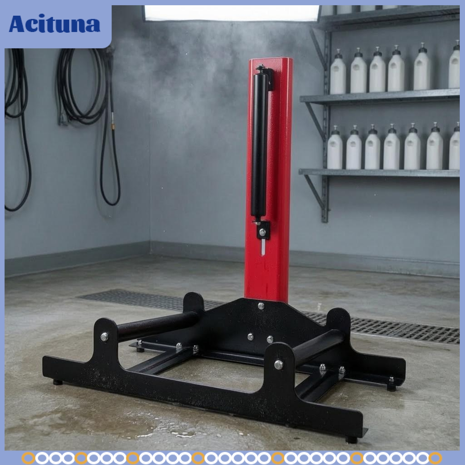 Acituna Raised Side Supports Wheel Cleaning Rack Slimline Tire Cleaning Rack 9-39 Inch Tires Rotating Tire Stand Heavy Duty ราคา 8,977 บาท*ส่งฟรี
