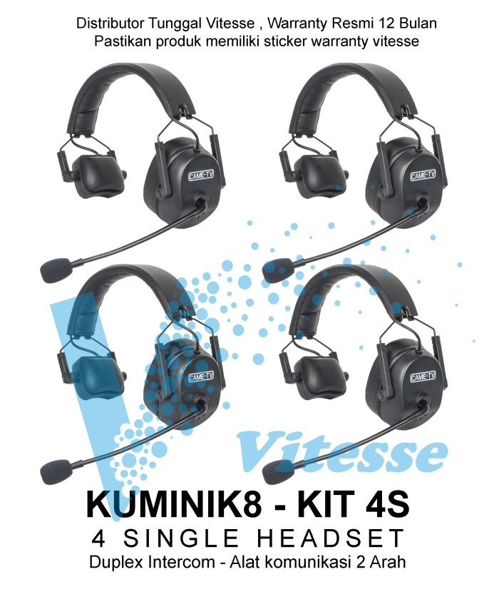 INTERCOM DUPLEX WIRELESS HEAVY DUTY CAME KUMINIK 8 KIT 4S -SPT EARTEC Harga 14,014,000 rupiah*Gratis Ongkir