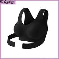 Rotyroya Wireless Padded Bra Bust Lift Bra Women’s Front Closure Wireless Posture Corrector Bra – Padded Full Coverage Back Support Everyday Comfort Bra for Better Posture and All-day Wear