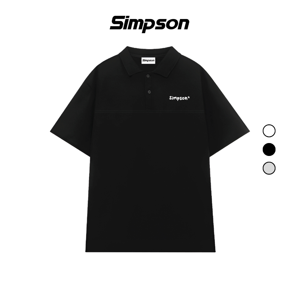 Áo Polo Local Brand Phối Raglan Signature Simpson Polo Unisex Nam Nữ Oversize - PS08