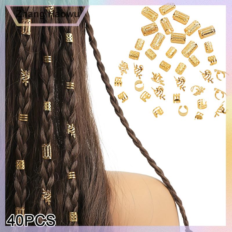 Zhang Haowu Dreadlock Tóc Nhẫn Có Thể Điều Chỉnh Còng Clip Tóc Bện Bẩn Bẩn Bead Kẹp Tóc Phụ Kiện Mũ 