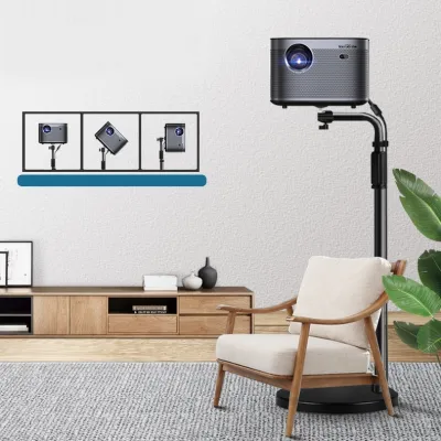 Projector Stand Metal Base Portable Adjustable Height Extendable Tripod Universal Mount Head 84-140cm DLP Heavy Duty