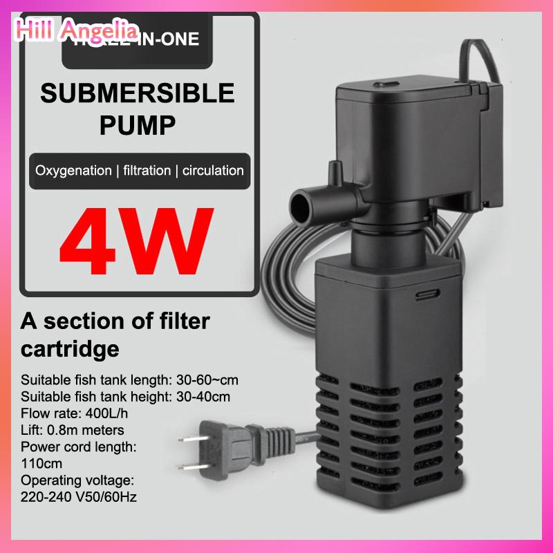 [Hill Angelia] Nhựa 3 Trong 1 Fish Tank Lọc Lọc Tăng Oxy Không Khí Aquarium Lọc Với Bên Trong Miếng Bọt Biển 4 6 12 20 30W - 5