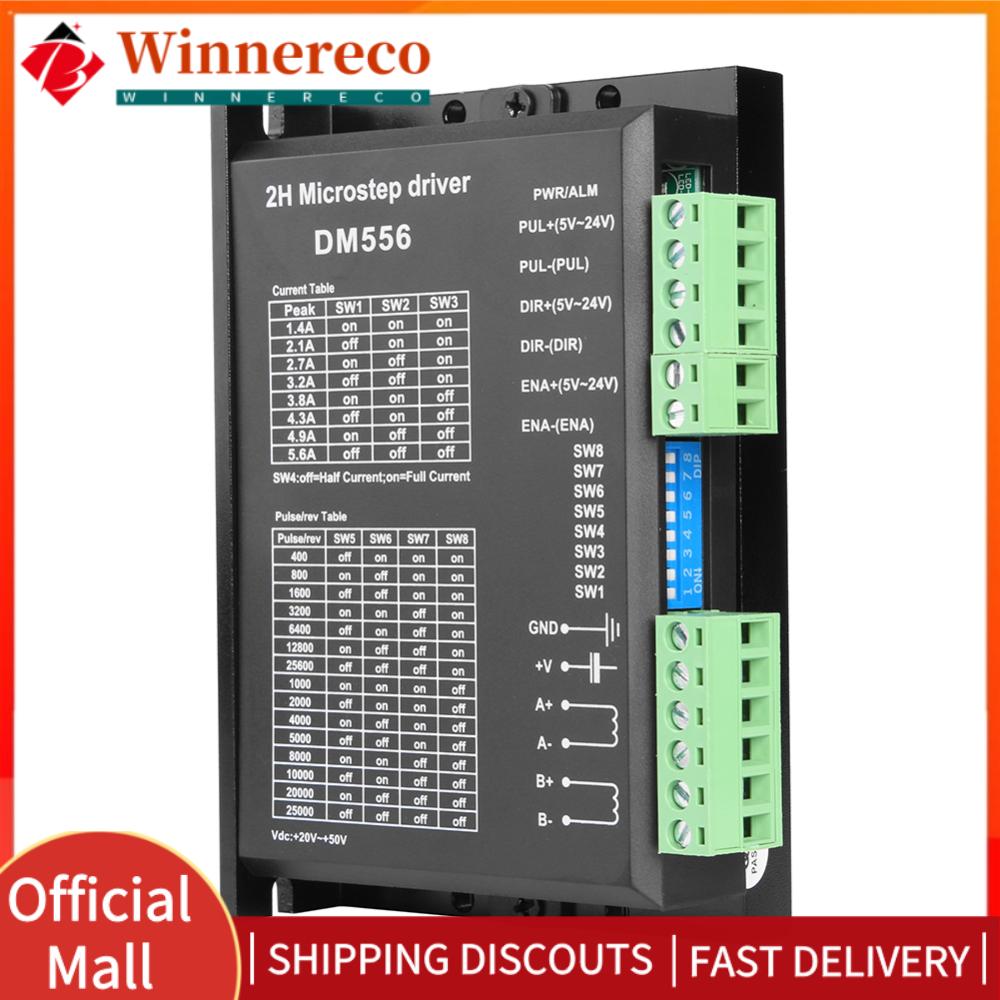 【winnereco】DM556 ดิจิตอล Stepper Motor DRIVER 2 เฟส 5.6A สำหรับ 57 86 Stepping Motor ราคา 324 บาท*ส่งฟรี