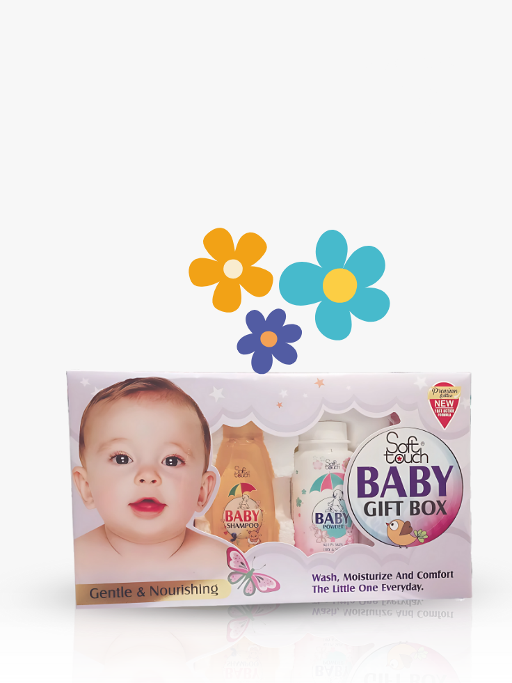 Soft Touch Baby Gift Box Mini 4 Items | Baby Care Gift Set