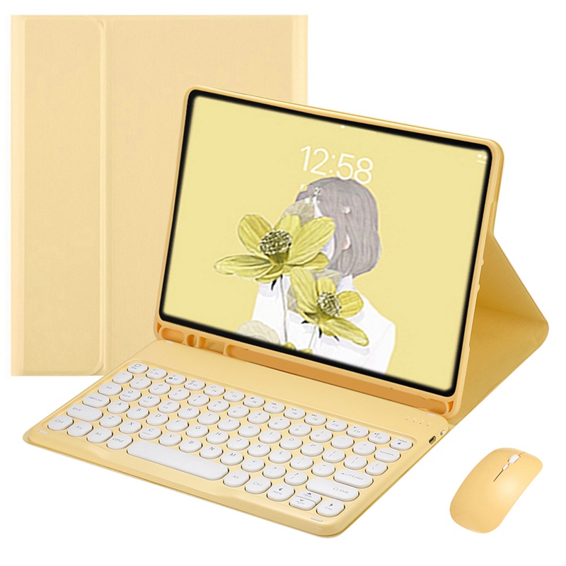 For Mini 6 iPad Mini 6Th Generation 8.5-Inch Cute Round Bluetooth Keyboard Detachable Case