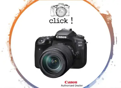 Canon EOS 90D DSLR Camera with 18-135mm Lens (Free 64GB SDXC + Camera Bag)