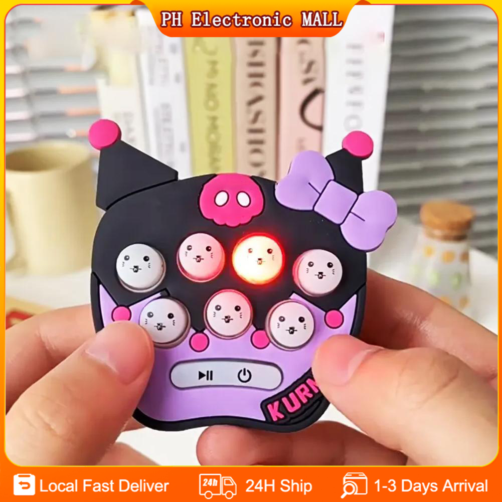 Lovely Sanrio Mini Mole Fighting Game Machine School Children's Concentration Training Education Intellectual Development Small Toy Bookbag Pendant Keychain Presyo 49 Piso*Libreng Shipping
