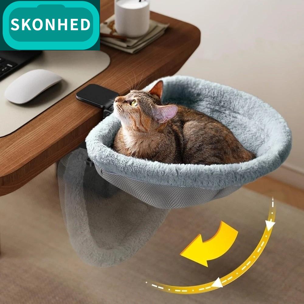 SKONHED ครึ่งวงกลม เตียงนอนแมว ถอดออกได้ ประหยัดพื้นที่ ที่นอนแมว มั่นคง นุ่ม เปลนอนสำหรับแมวบนโต๊ะ บ้าน ราคา 1,527 บาท*ส่งฟรี