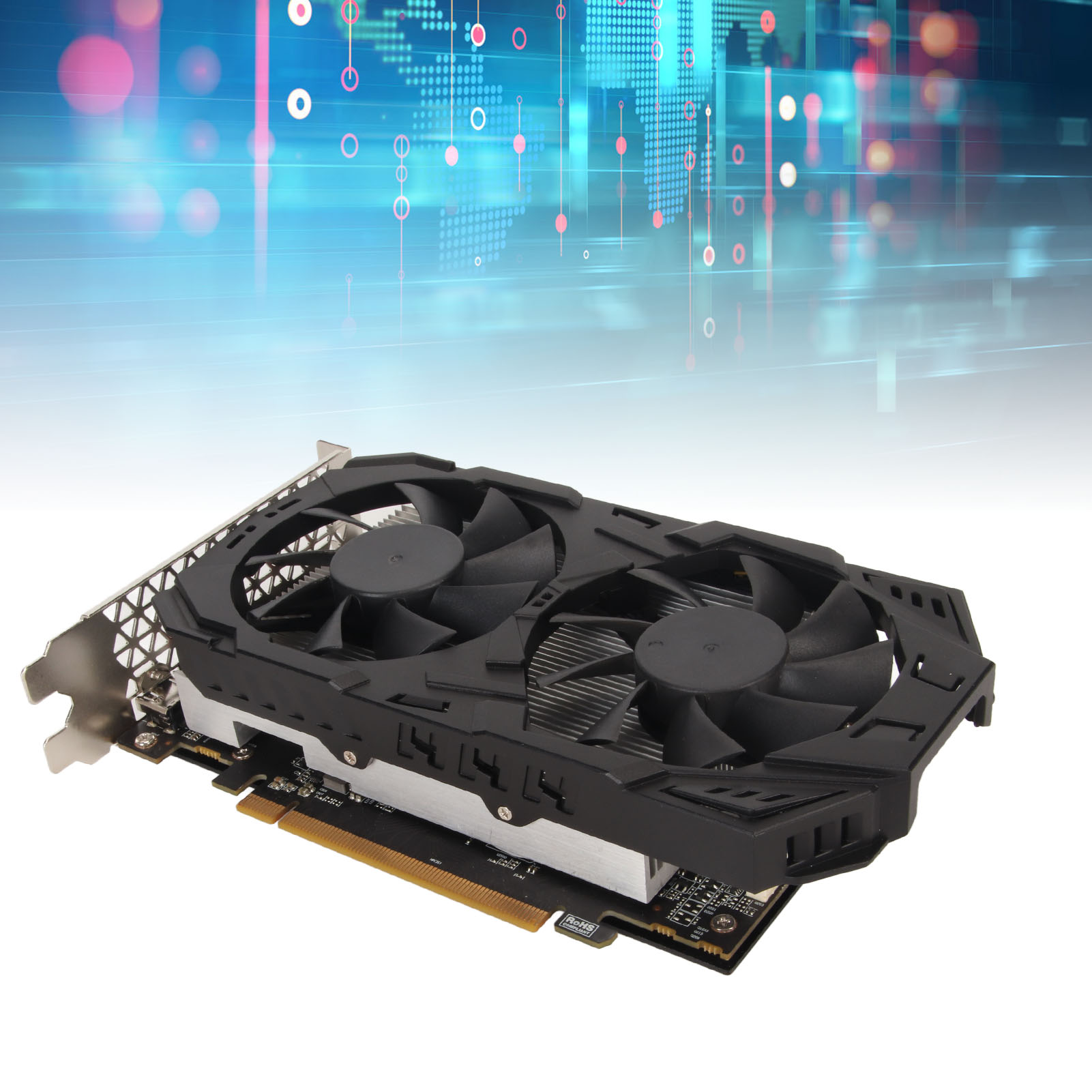 Garosa Card đồ họa máy tính để bàn 8GB Quạt làm mát kép Thẻ đồ họa chơi game Đầu ra HD cho khung máy Giá 4,632,000 Đồng*Miễn phí vận chuyển