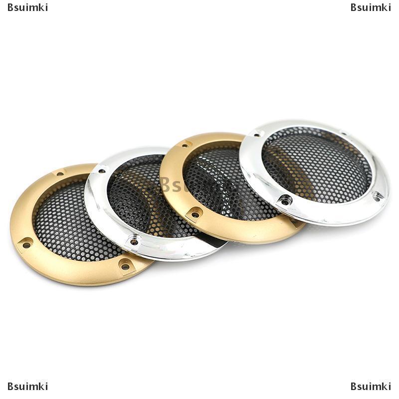 [COD] Bsuimki 2 chiếc vỏ loa âm thanh 2 inch lưới tản nhiệt kim loại hình tròn trang trí