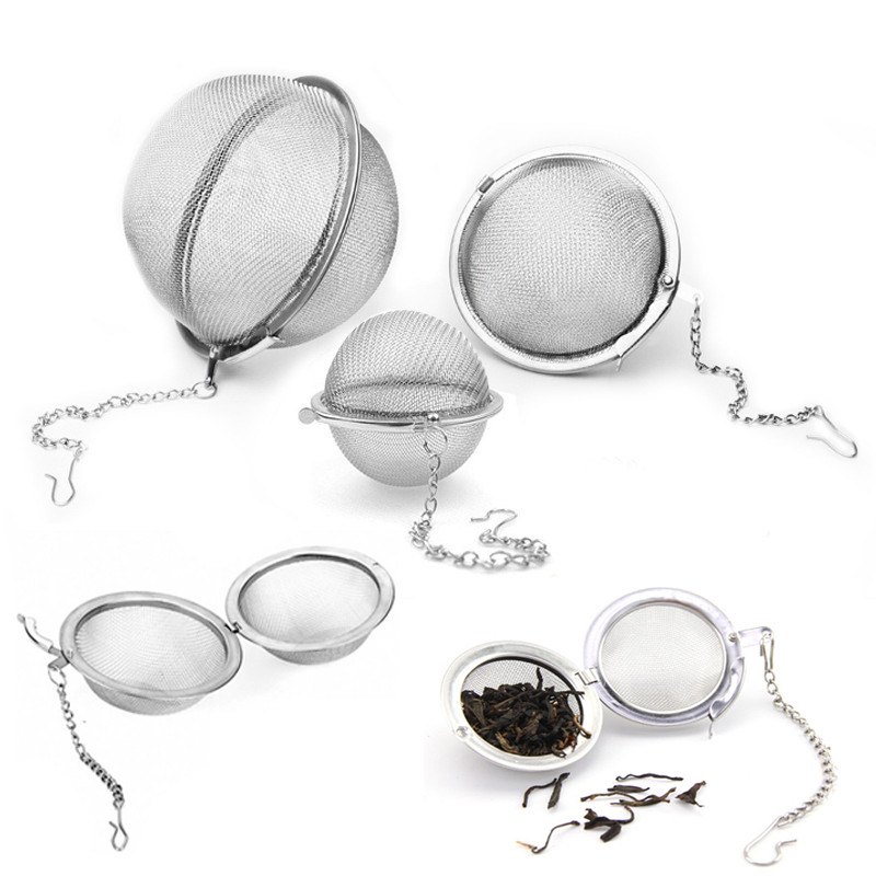 5pcs~1pcs Stainless Steel Spice Tea Ball Tea Infuser Sphere Locking Strainer Mesh Infuser Tea Filter Strainers Kitchen Tools