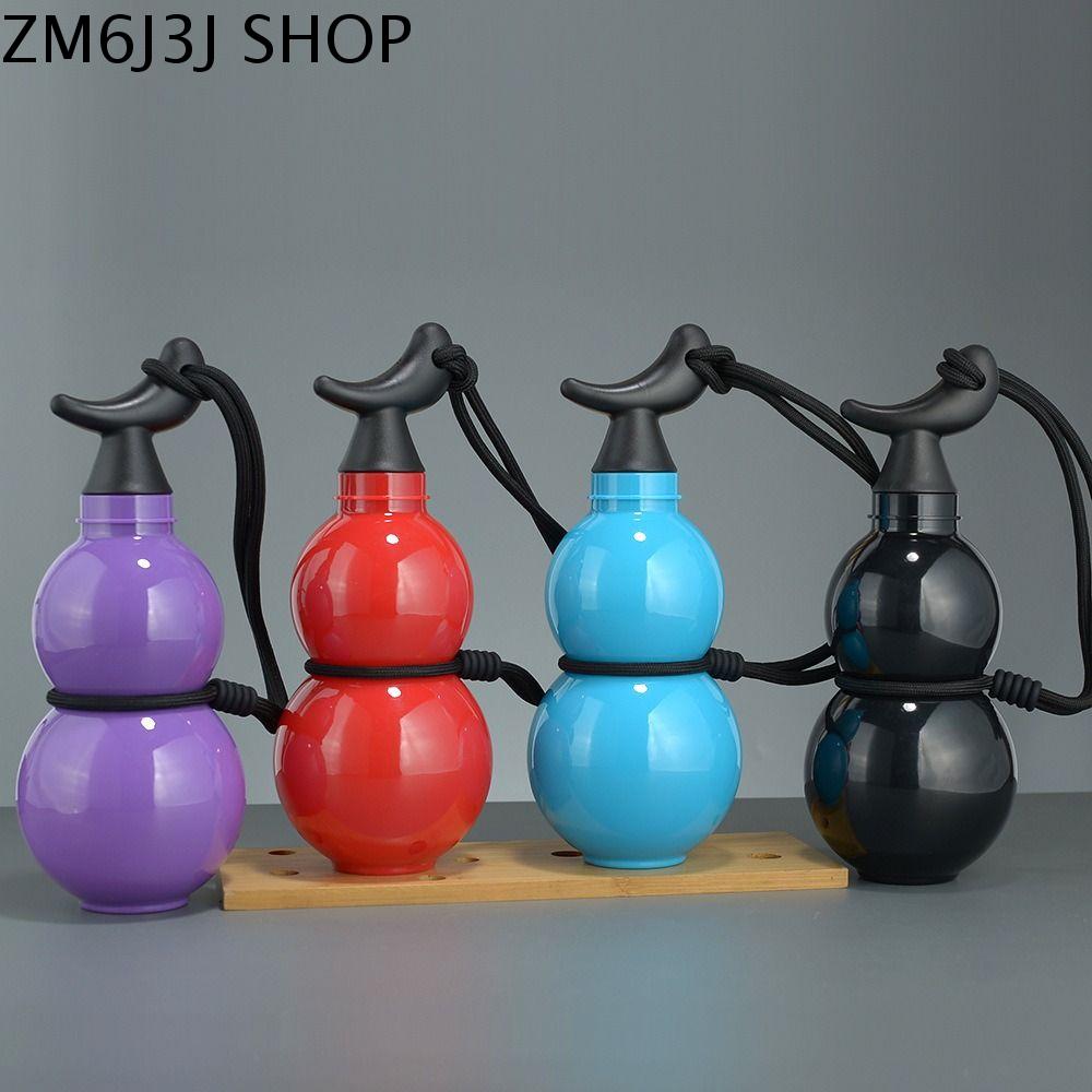 ZM6J3J Phong cách Trung Quốc Chai nước ngoài trời WU KONG Hình quả bầu Cốc nước di động Bình tập thể dục di động Di động Bình uống nước hình bầu