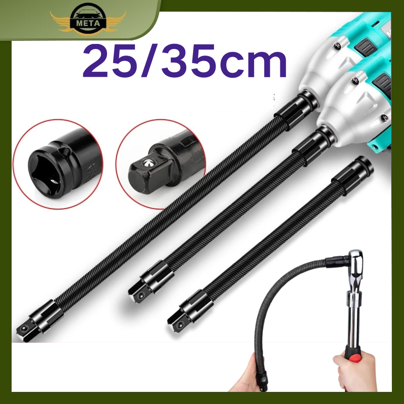 25cm/35cm Sambungan Ekstensi Fleksibel Bor Impact Wrench Extension Rod Pemanjang Kunci Sok Socket Ratchet Harga 28,888 rupiah*Gratis Ongkir