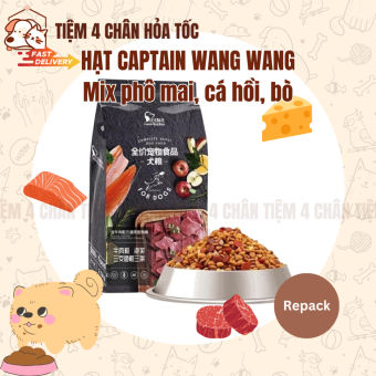 Thức ăn hạt khô cho chó Captain Wang Wang có topping - nội địa - Tiệm 4 chân