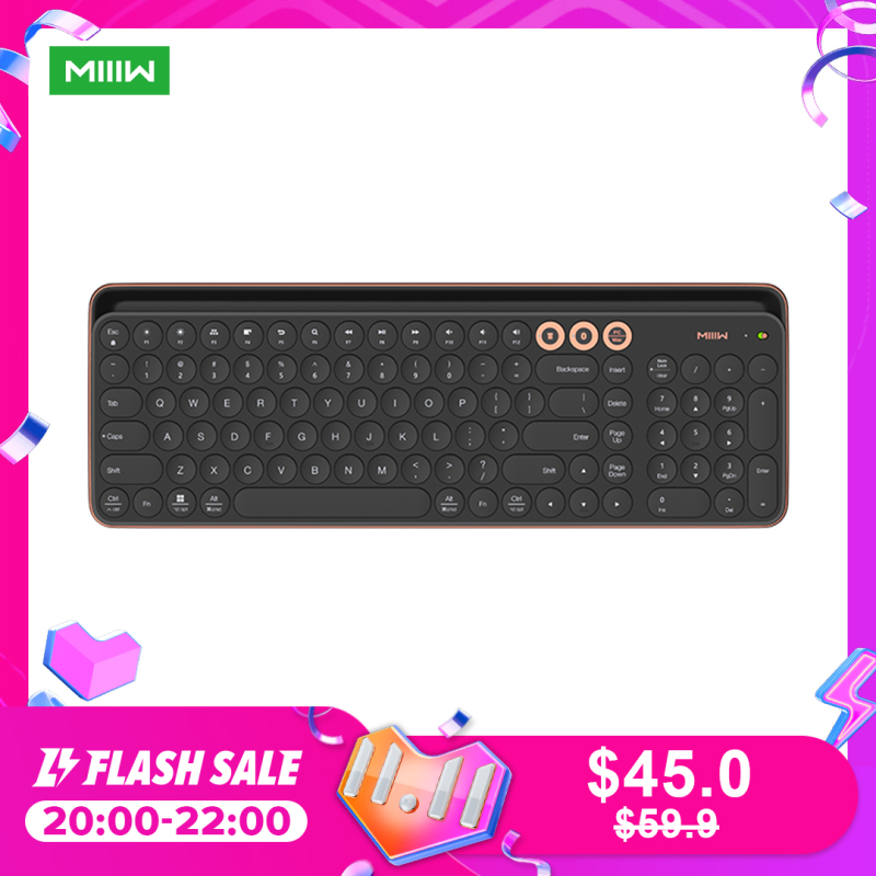 Miiiw Bluetooth Dual Mode Keyboard 104 Keys 2.4GHz Multi Compatible Wireless Portable Keyboard