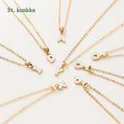 St.kunkka Metal Letter Pendant Necklace - A-Z, Gift for Ladies