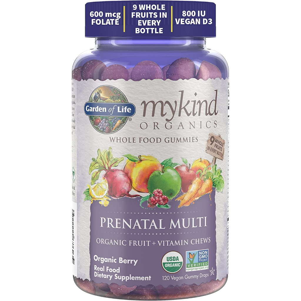 Kẹo Dẻo Viên Vitamin Cho Mẹ Bầu 120 Viên - Folate - Garden Of Life - Prenatal MultiVitamin Mykind Organic - SẢN PHẨM RẤT ĐƯỢC ƯA CHUỘNG TRÊN THỊ TRƯỜNG KHÁCH YÊU TRẢI NGHIỆM THỬ NHÉ SẢN PHẨM TỐT CHẤT LƯỢNG CAO