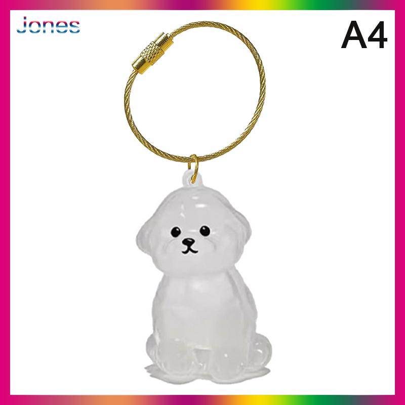 Jones Rõ ràng Puppy tóc tưởng niệm lưu niệm viên nang pet của chó lông container tự làm mặt dây chuyền Keychain trang trí vật nuôi những người yêu thích nhà hiển thị Quà Tặng - 3