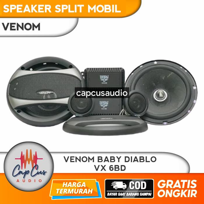 SPEAKER SPLIT VENOM BABY DIABLO VX 6 BD / VX6BD 2 WAY 6,5 INCH -PUSYNONE Harga 1,365,000 rupiah*Gratis Ongkir
