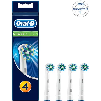 Oral-B Genuine CrossAction Replacement Brush Heads, Refills for Electric Toothbrush
