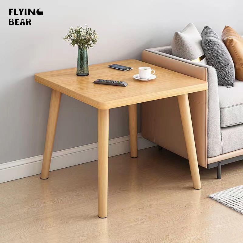 Bay gấu đơn giản nhỏ căn hộ phòng khách Mini Bàn cà phê hình vuông sofa bên bảng