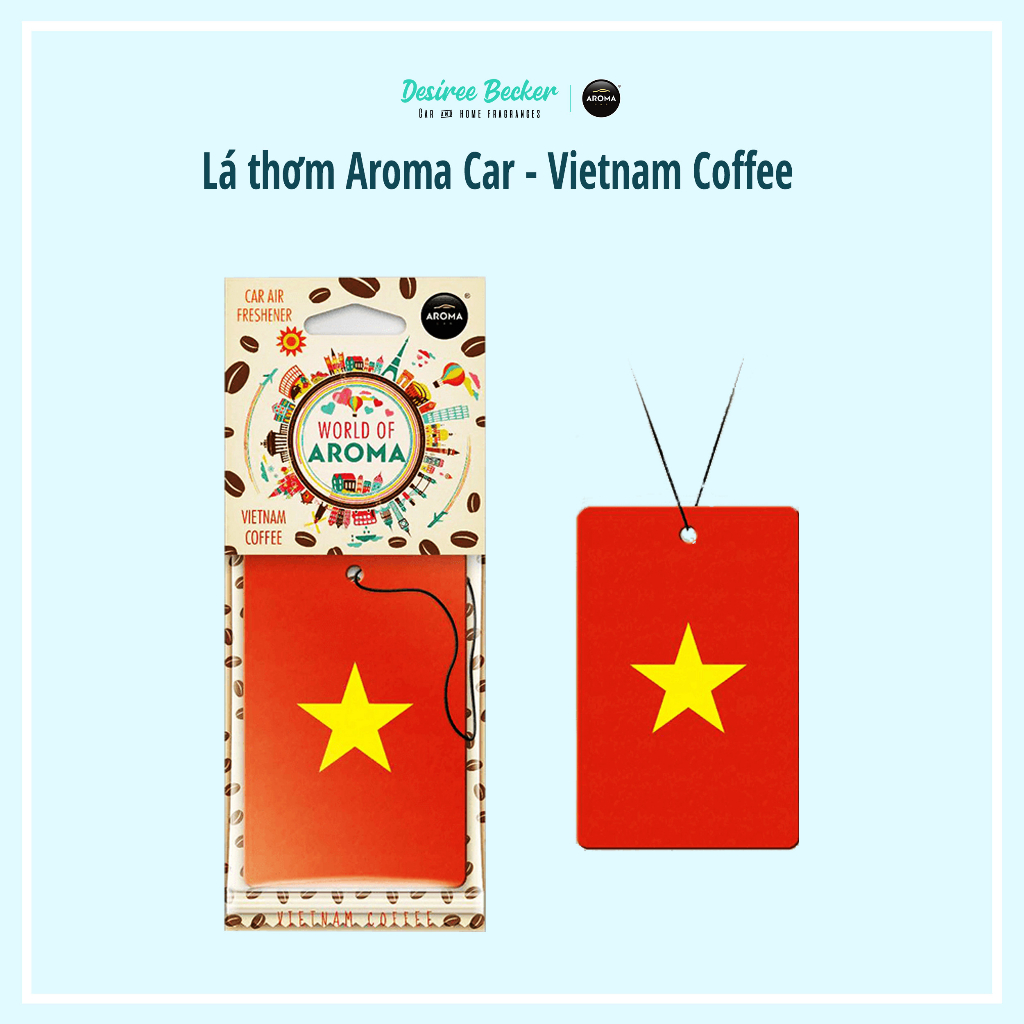 Lá thơm treo xe Aroma Car Coffee - cờ Việt Nam