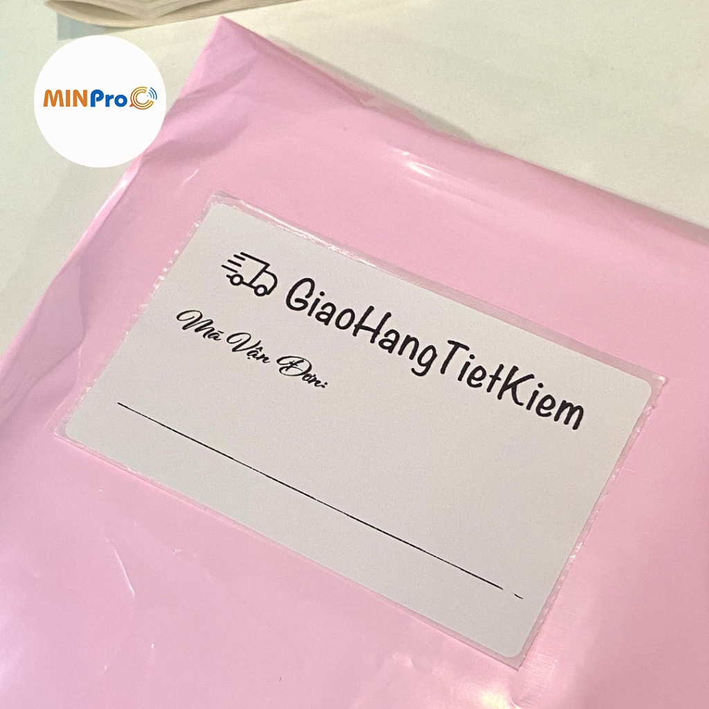 Set 50 phiếu ghi mã đơn hàng có kèm đơn vị vận chuyển, có keo dán sẵn size A7 7.6x13cm