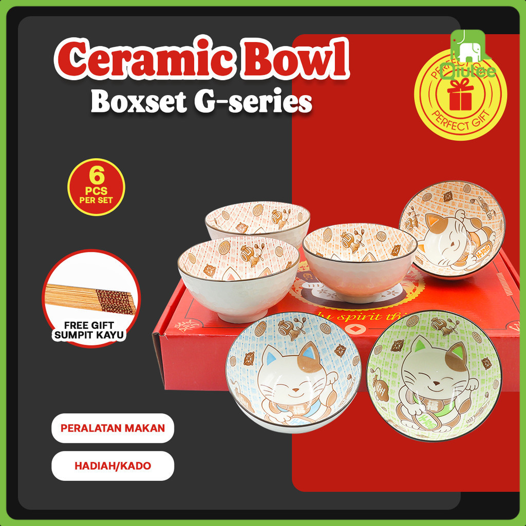 Mangkuk keramik berkualitas tinggi/Mangkuk keramik Jepang Motif G /Eropa style FREE SUMPIT