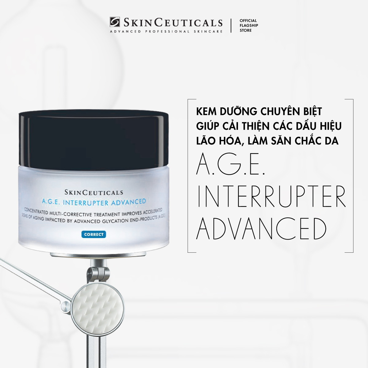 Kem dưỡng chuyên biệt Skinceuticals A.G.E. Interrupter Advanced giúp cải thiện các vấn đề lão hóa da và dưỡng da săn chắc 48ml