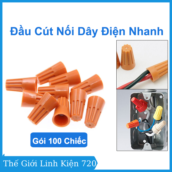 Gói 100 cút nối dây điện nhanh SP loại dày dặn chịu tải tốt
