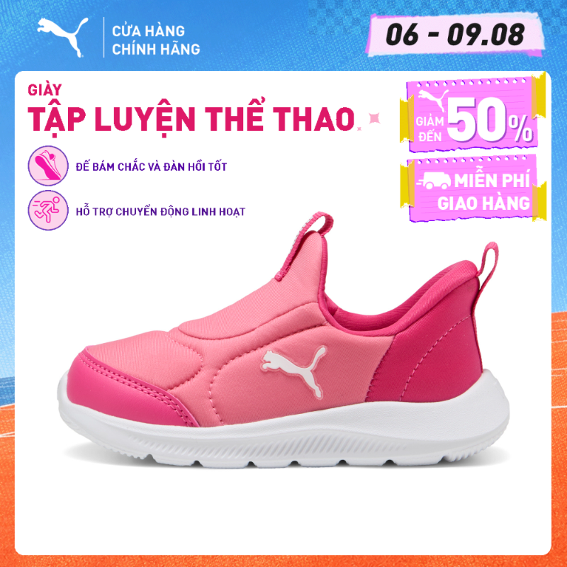 Giày Thể Thao Trẻ Em PUMA Unisex FunRacer2 SLIPTECH Inf Magic Rose-White Màu Hồng