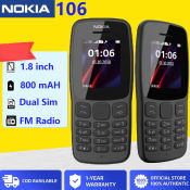 Nokia 106 Dual SIM Keypad Phone with FM Radio