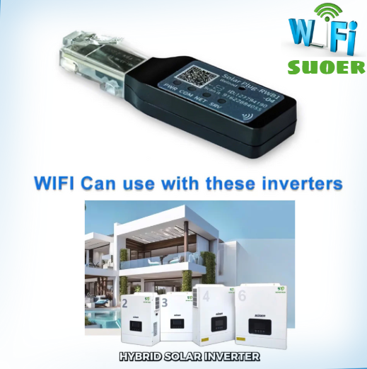 Modul WiFi Cho Biến Tần SUOER Model Solar Plug-RWB1 Type NO: 04 1010060674 Plug & Play, IP68 RS232 Giám Sát Từ Xa-SUOER