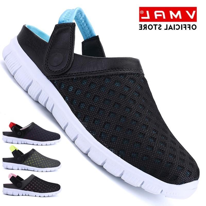 COD DSGRTYTRYTR VMAL Men's Slippers Summer Mesh Men Shoes Breathable Men Sandals Unisex Beach Sandals Slippers
