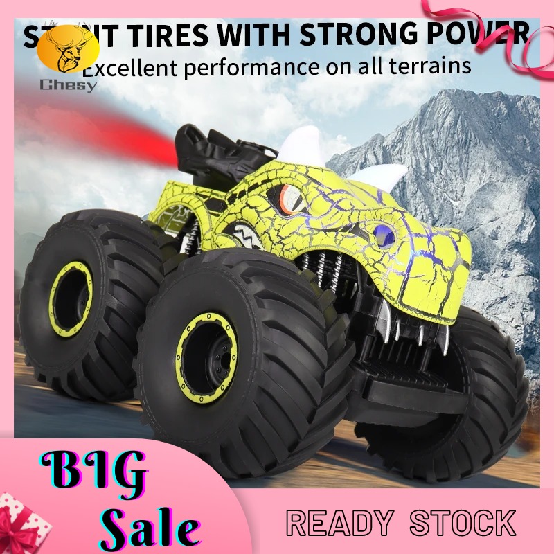 Remote Control Car For Kids Dinosaur Spray Toy 2.4G 6CH Off-road Vehicle With Lights Sound Car Toy Model Gifts For Boys Girls ราคา 636 บาท*ส่งฟรี