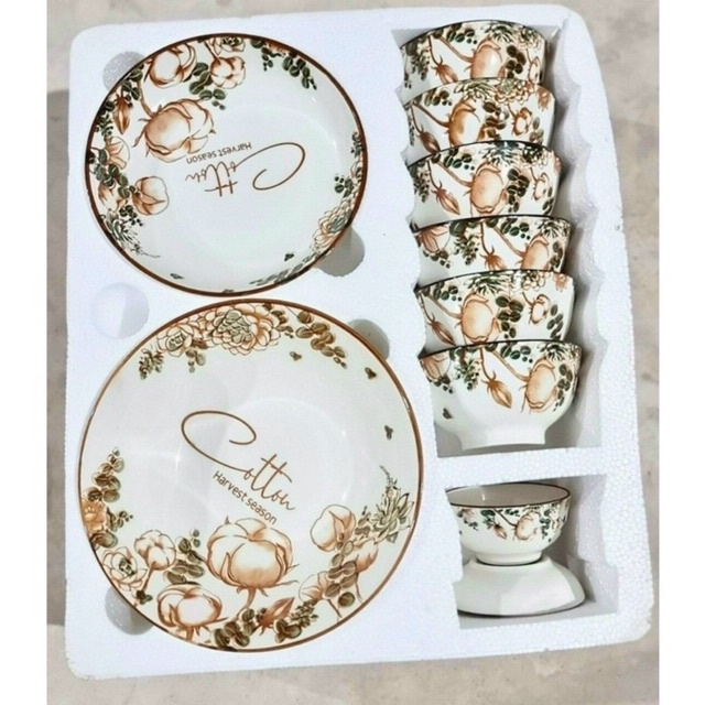 (Giá sỉ)(Ảnh thật) Bộ bát đĩa gia đình - gốm sứ Bát Tràng cao cấp - bát ăn cơm, đĩa, tô canh, đĩa gia vị, bát nước chấm