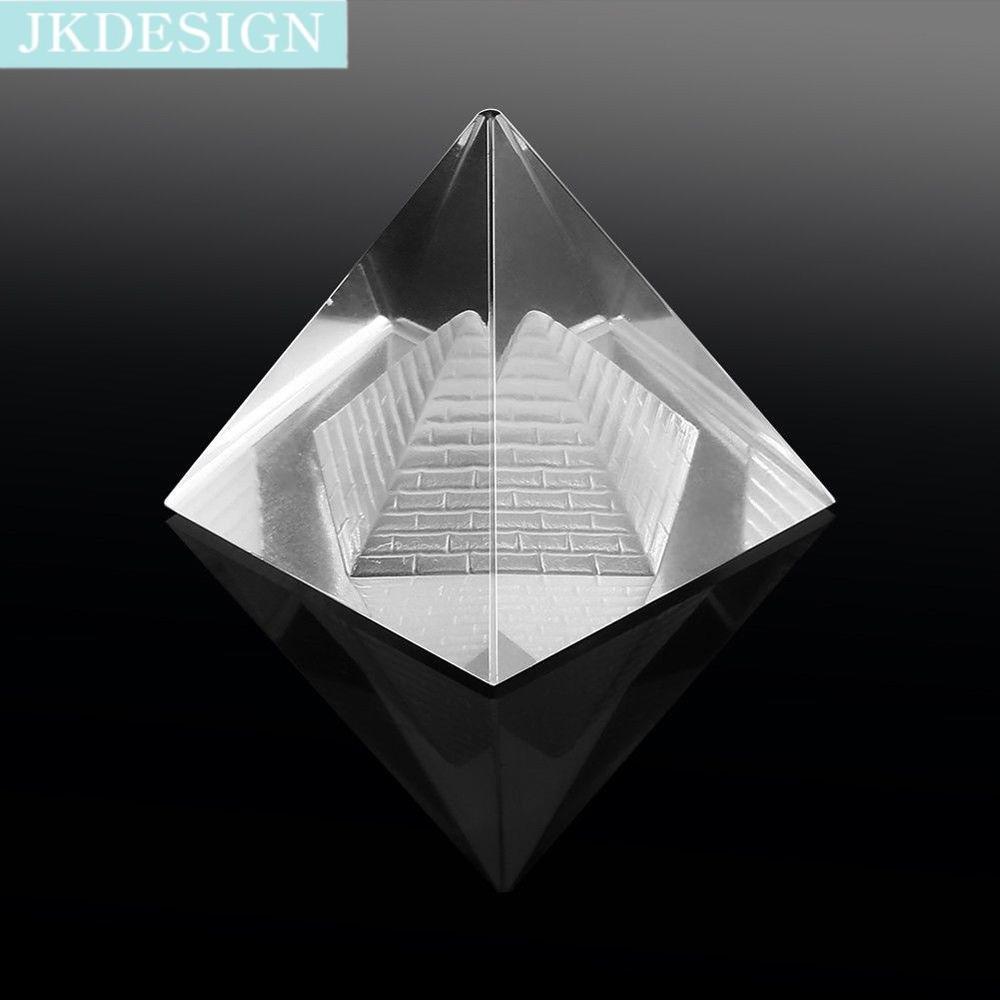 JKDESIGN Geomancy มินิมอล 40mm งานฝีมือ เครื่องประดับตกแต่ง เรอิกิ จักระ ฮีลลิ่ง แบบจำลองอาคารโบราณ 3D อียิปต์ ตกแต่งพีระมิด ปิรามิดอียิปต์ สเตอริโอพีระมิด คริสตัลพีระมิด