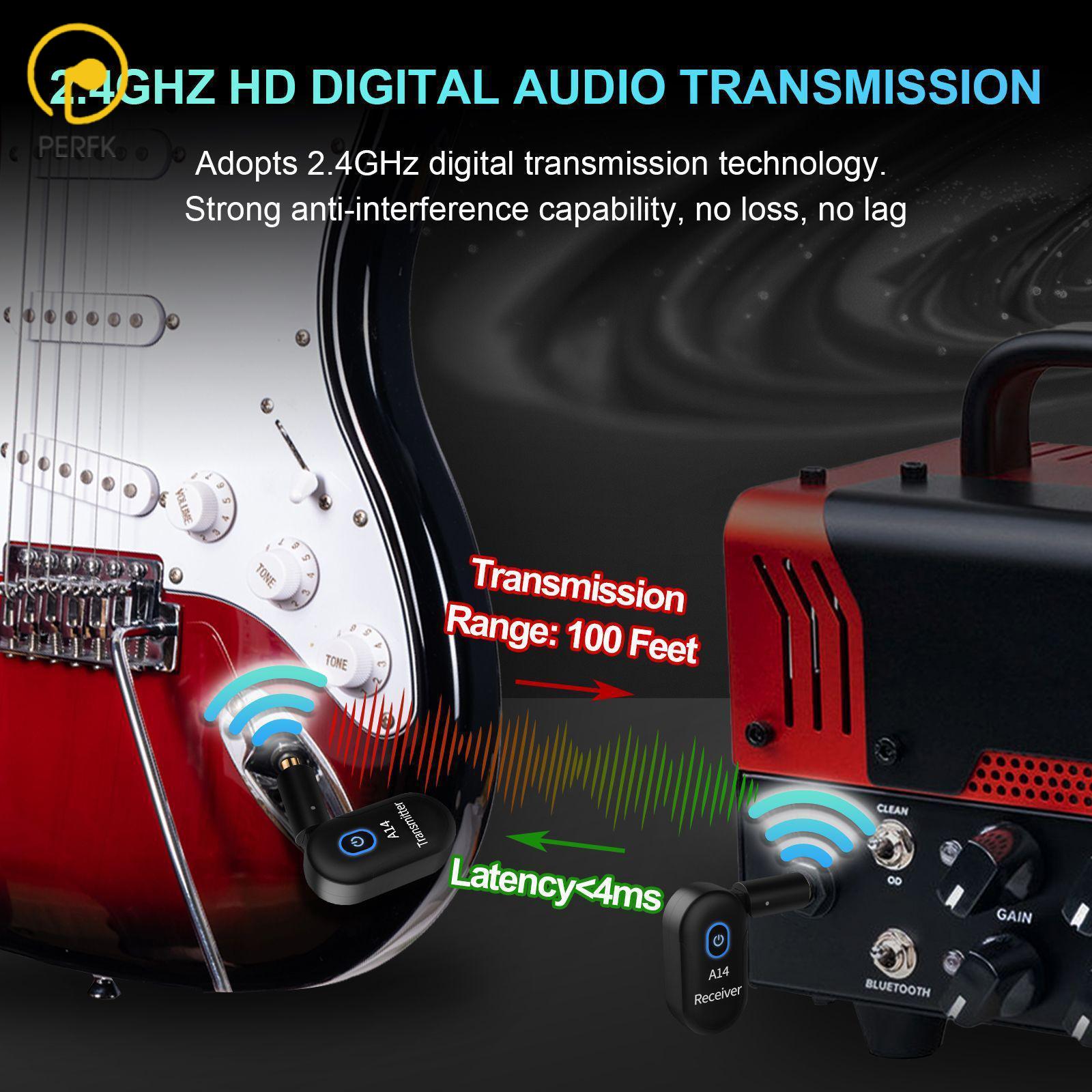 2 Pieces Guitar Transmitter Music Equipment Adapter Guitar Transmitter Receiver for Sound Card Effect Pedal Electronic Drum ราคา 13,827 บาท*ส่งฟรี