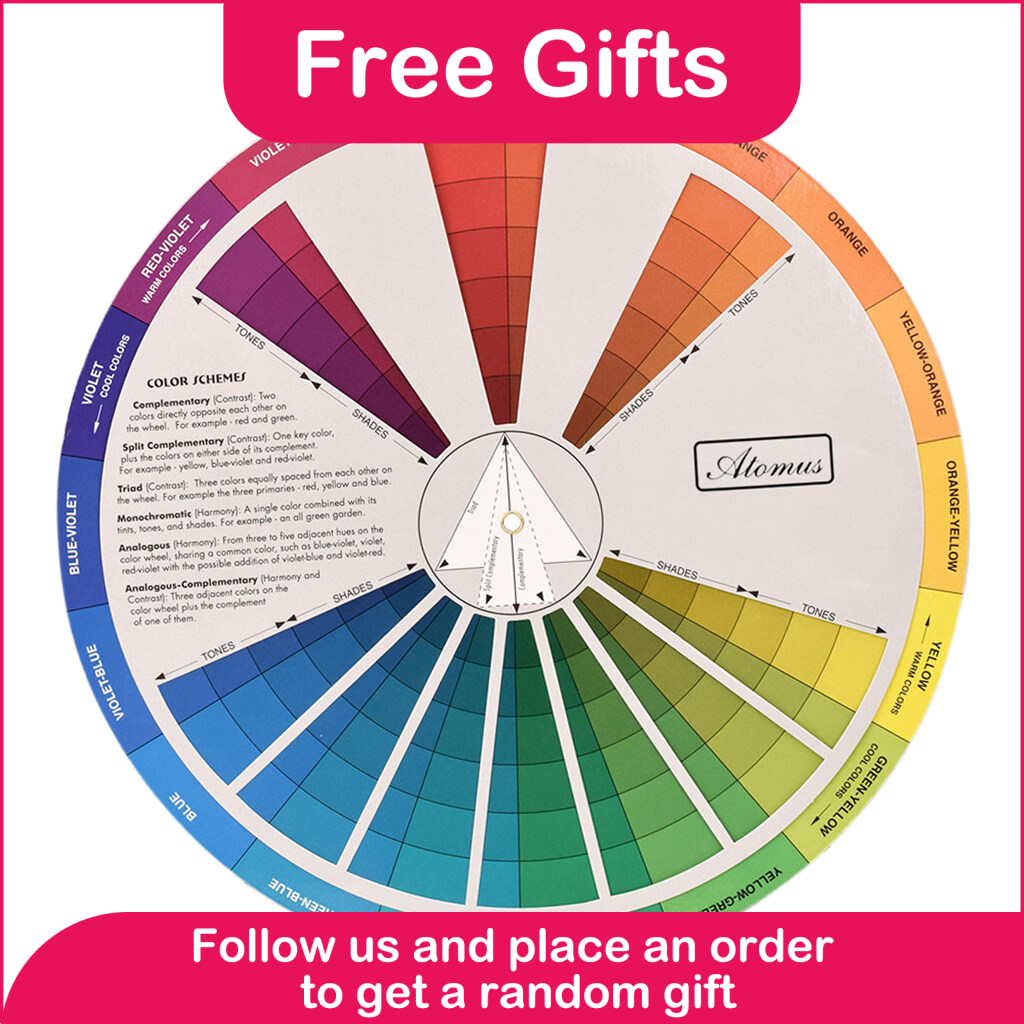 LazaraToy 1Pcs Colour Wheel Paint Mixing Learning Guide Art Class Teaching Tool for Makeup Blending Board Chart Color Mixed Guide Mix Colours