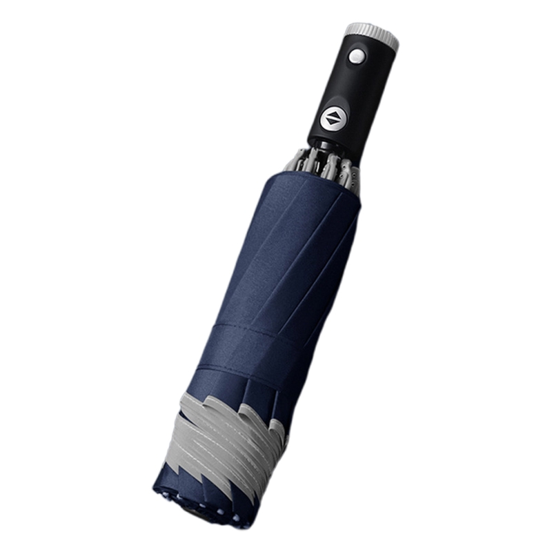 Tự động có thể gập lại ngược ô với đèn LED Mười xương Ba Dù xếp cho du lịch ngoài trời cho mặt trời 