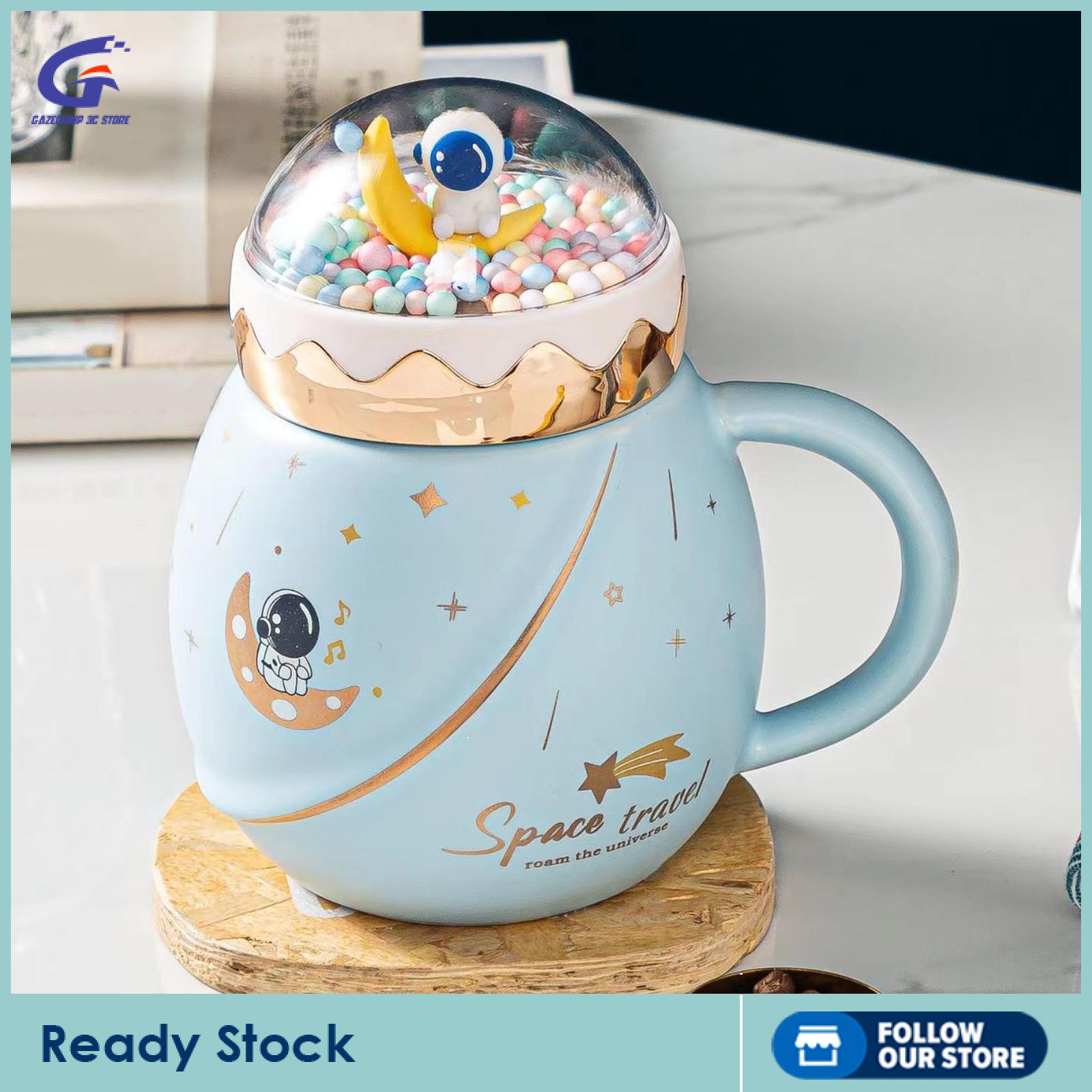Gazechimp Cute Astronaut Cup Morning Mug Planet Mug for Kids Couple Valentines Gift ราคา 310 บาท*ส่งฟรี