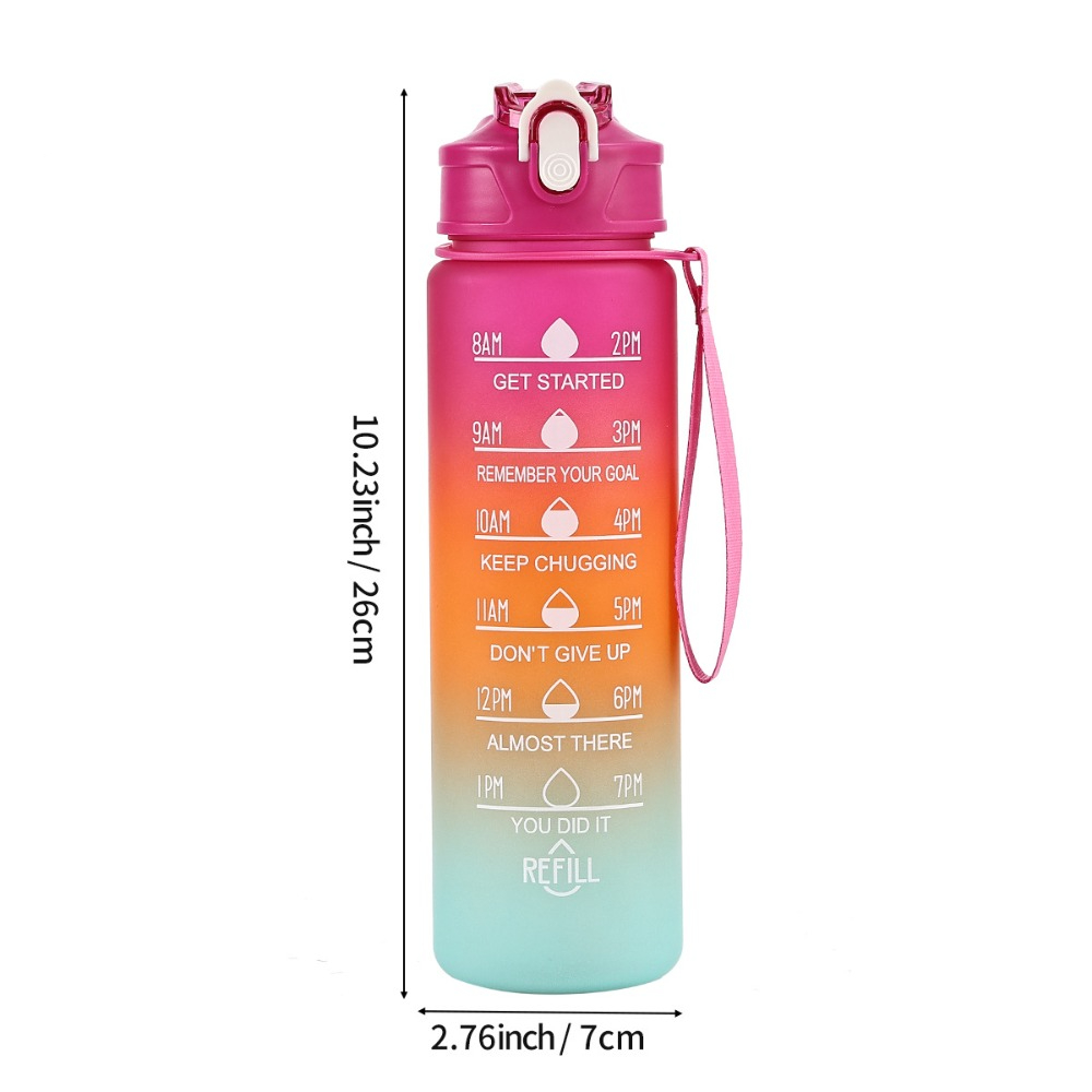 HUISHU Di động Chai nước Nhựa Dung tích lớn 750ml Chai nước trong suốt  Chống rò rỉ Ấm đun nước du lịch Học sinh người lớn - 4
