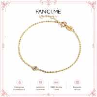 FANCIME One Diamond Minimalist 18K Solid Gold Bracelet