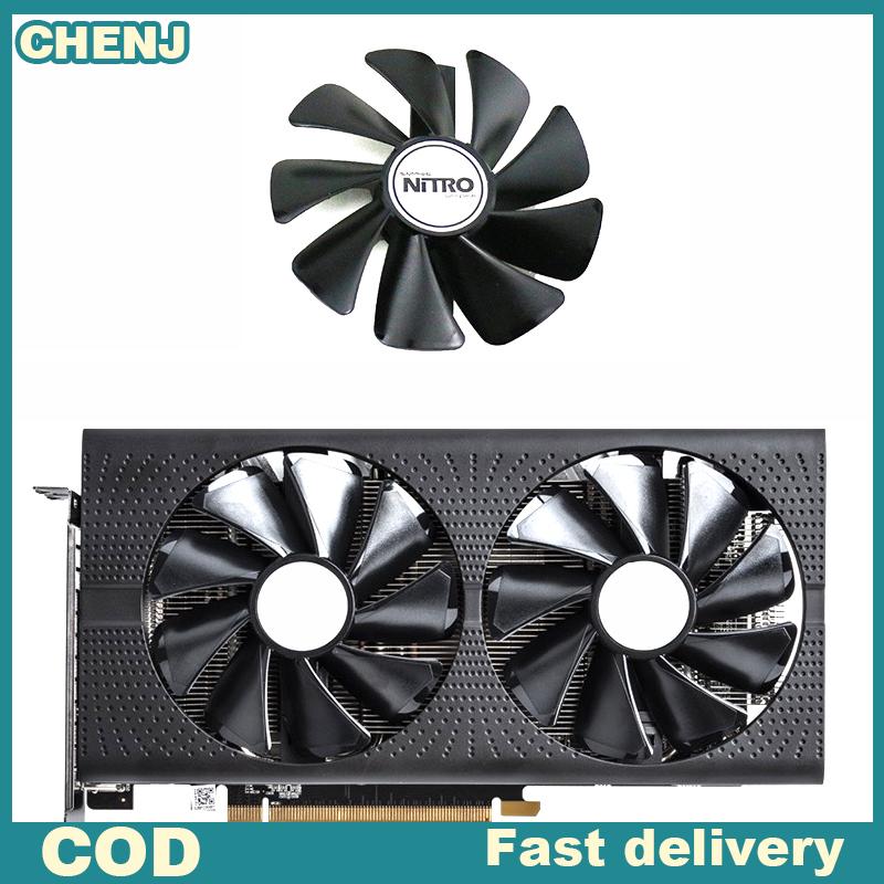 CHENJ พัดลมเย็น CF1015H12D สำหรับ Radeon RX 470 480 580 570 Nitro Mining Edition พัดลมระบายความร้อนสำหรับวิดีโอเกม RX480 RX580 ราคา 75 บาท*ส่งฟรี