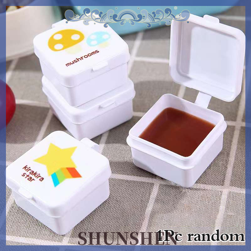 [Shunshen] 1 hộp nước sốt cà chua mini hộp đựng dầu giấm nhỏ cầm tay hộp bento gia vị lưu trữ chai lọ phụ kiện