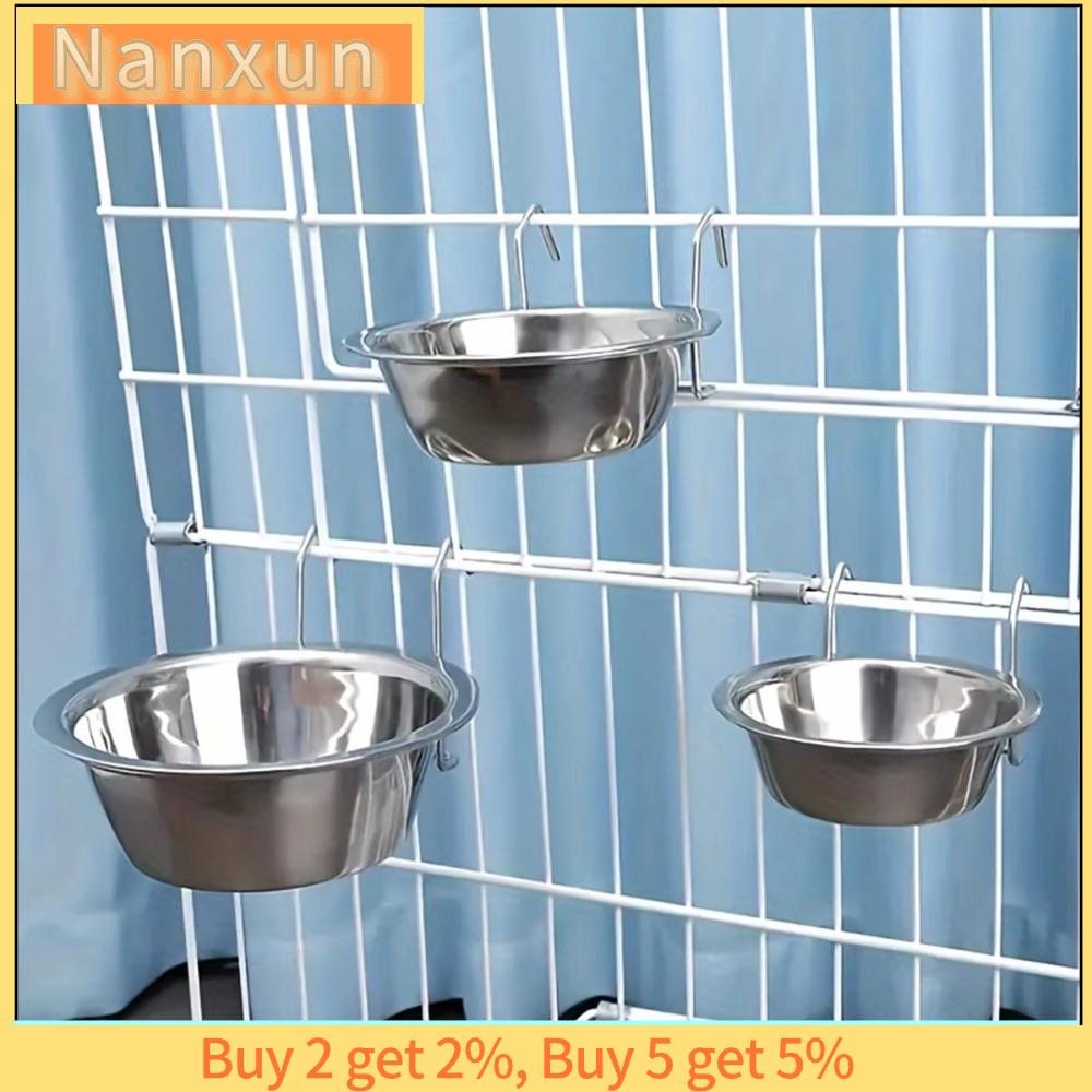NWSJ Sức chứa lớn Bát treo cho thú cưng Thép không gỉ Dụng cụ cho thú cưng ăn Bền Bát cho chó đứng yên Chó