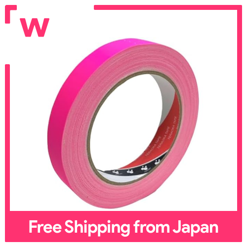 Teraoka Seisakusho băng dính kỹ thuật no.145g màu hồng 18mm x 18.28M sân khấu Nhà Hát sự kiện địa điểm Studio phòng tập thể dục thể thao tại chỗ cắt bằng cầm tay nhẹ, nhỏ gọn, di động, huỳnh quang